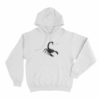 Scorpio Print Unisex Hoodie White